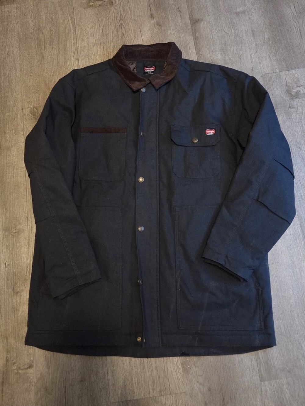 Wrangler Workwear Duck Quilted Lined Shirt Jacket XL Relaxed Fit - Full Zip